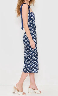 Free People Printed Got Glam Slip Dress in navy combo - women's dress - view 4