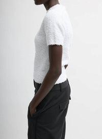 Tibi Serviette Baby T-shirt in white 1 - women's t-shirt - alternate view