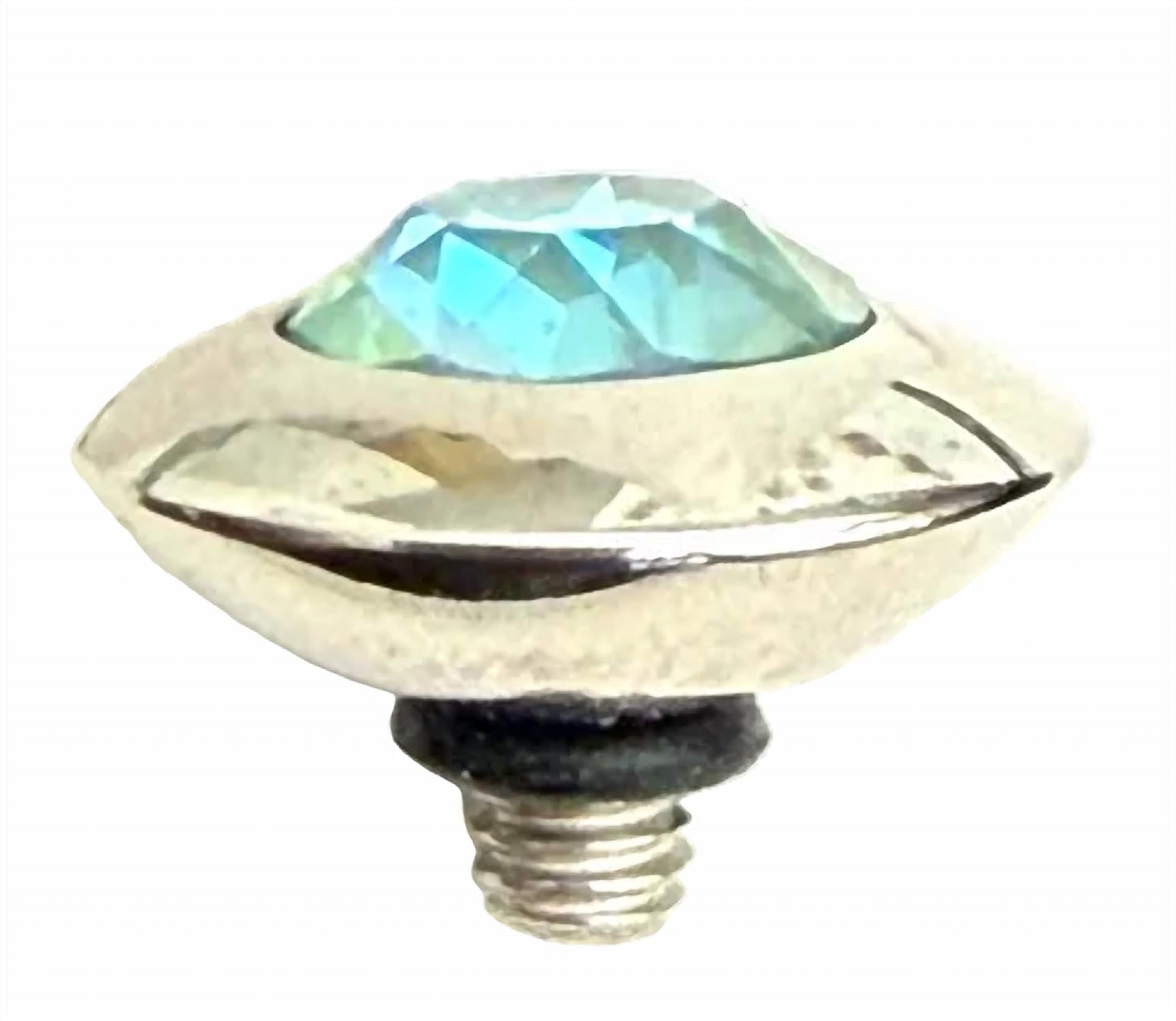 Qudo Women's Tondo 11mm Jewelry Topper in silky sage delight silver - women's jewelry