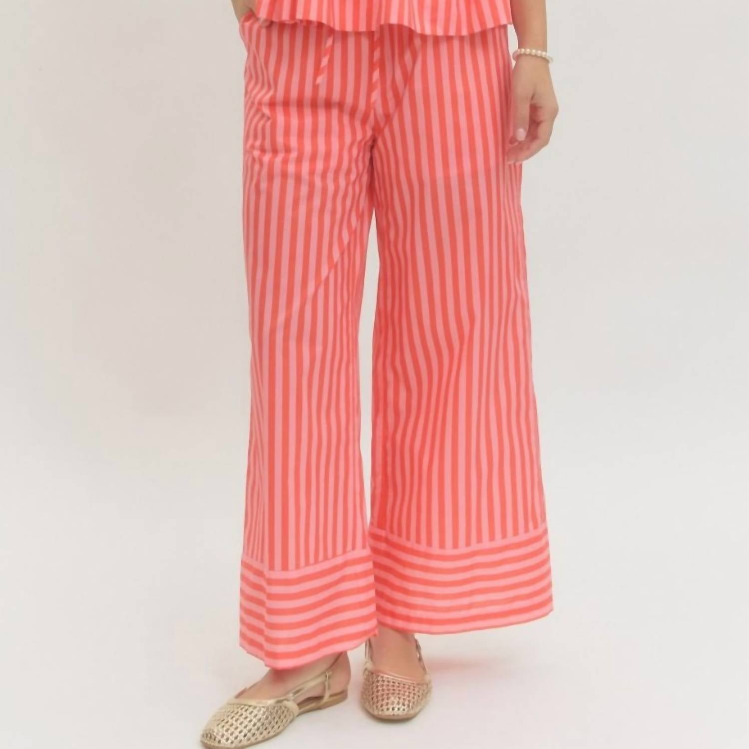 Entro - Nicolette Striped Pants