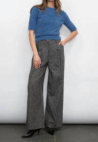 Greylin - adele high waist herringbone wide leg trouser