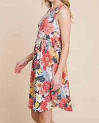 Emerald Collection - Floral Printed Babydoll Dress