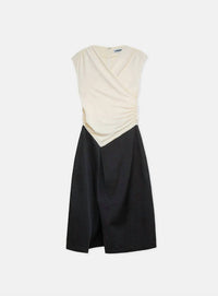 LAAGAM Selene Midi Dress in black ecru - women's dress - view 4