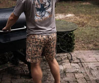 Fieldstone Men's Outland Edge Performance Shorts in camouflage - men's shorts - detail view
