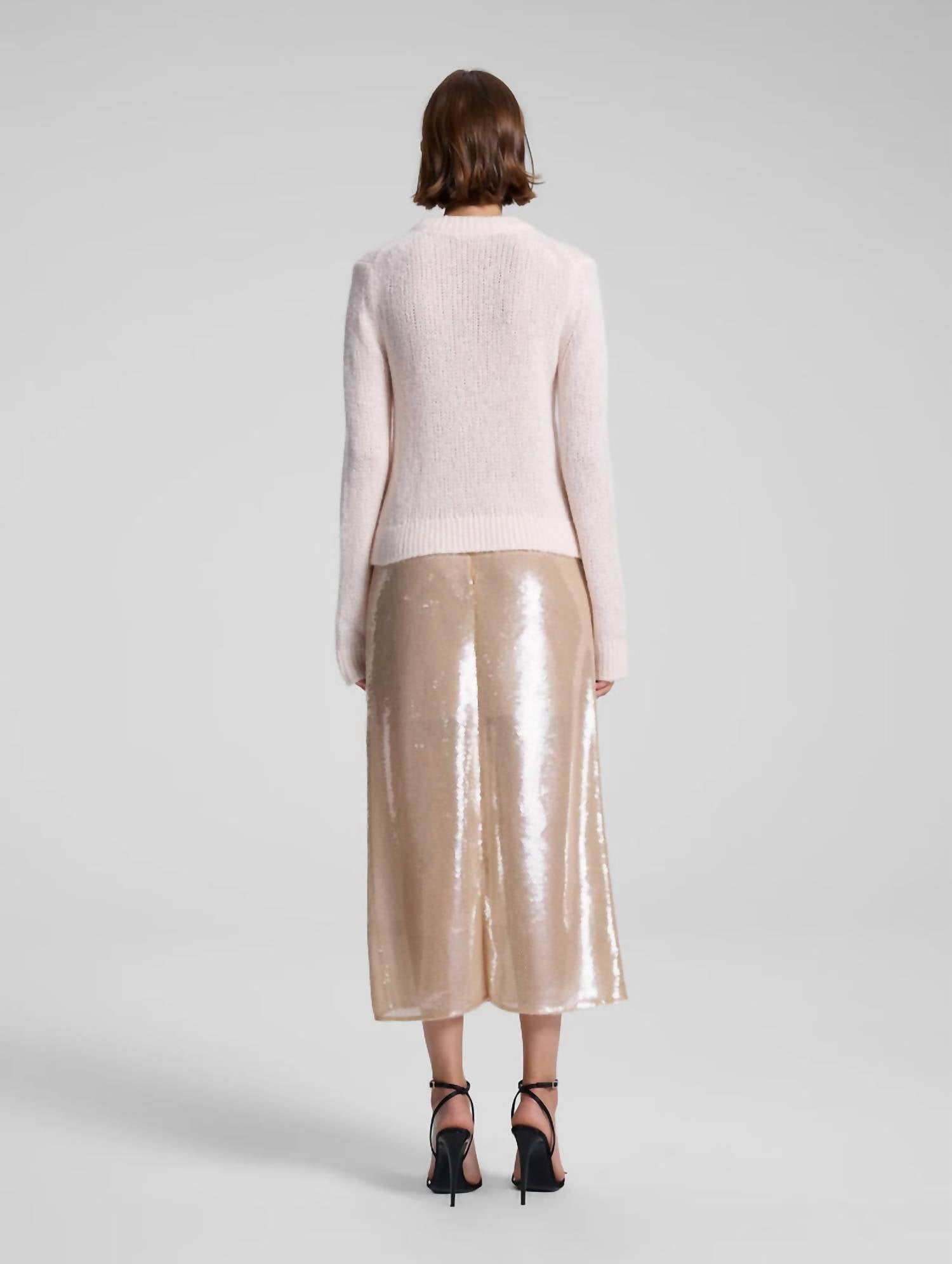 A.L.C. Monroe Soft Sequin Skirt in clear - women's skirt - alternate view