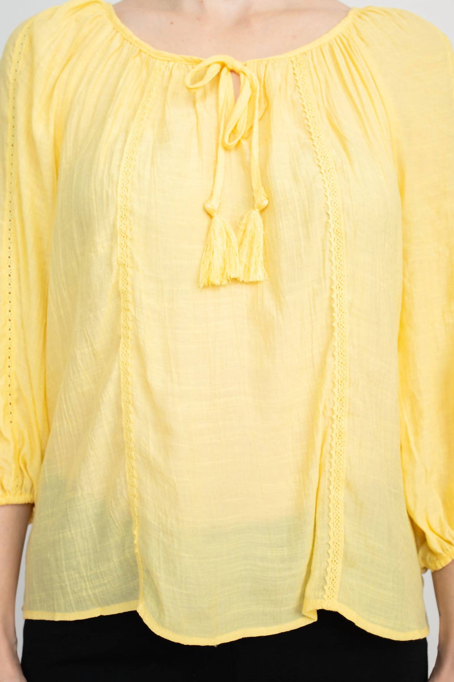 Zac & Rachel - Solid Crepe Chiffon Top