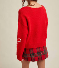 Wishlist - Elana Bow Embellished Sweater
