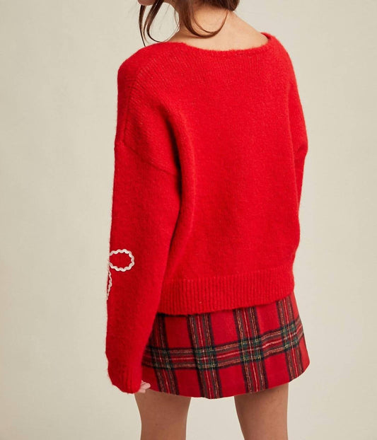 Wishlist - Elana Bow Embellished Sweater