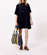 FRNCH Women's Anny Woven Dress in blue marine - women's dress