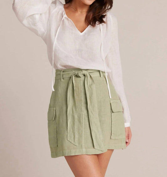 Bella Dahl - Linen Belted Cargo Mini Skirt