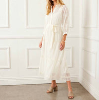 Karen Kane - Embroidered Tiered Midi Dress