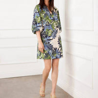 Karen Kane - Puff Sleeve Peasant Dress - Petite