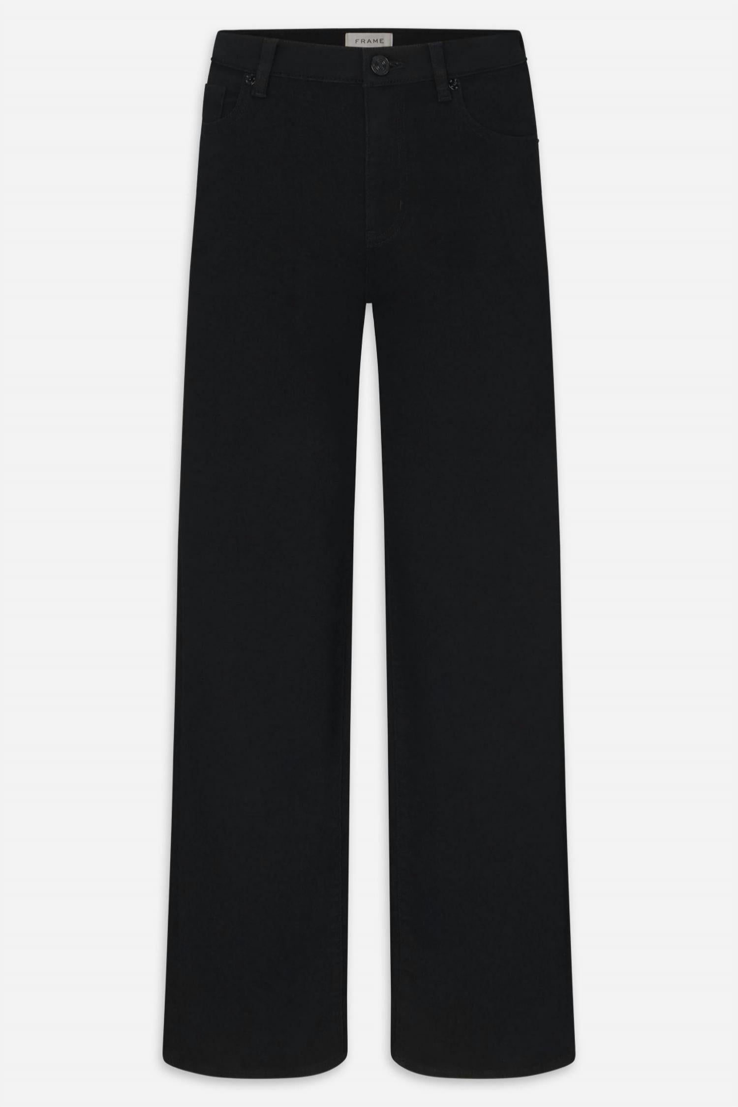 FRAME Le Slim Palazzo Pants in black - women's pants - view 4