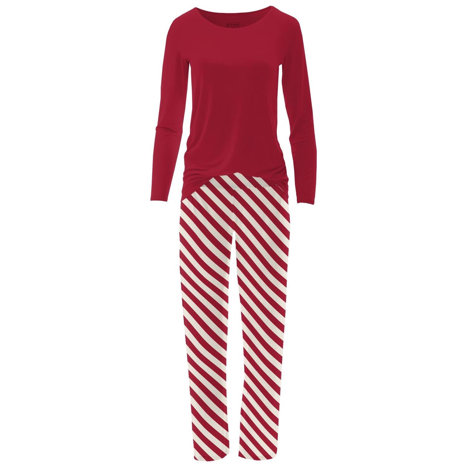Kickee - Women's Long Sleeve Tee & Pajama Pants Set
