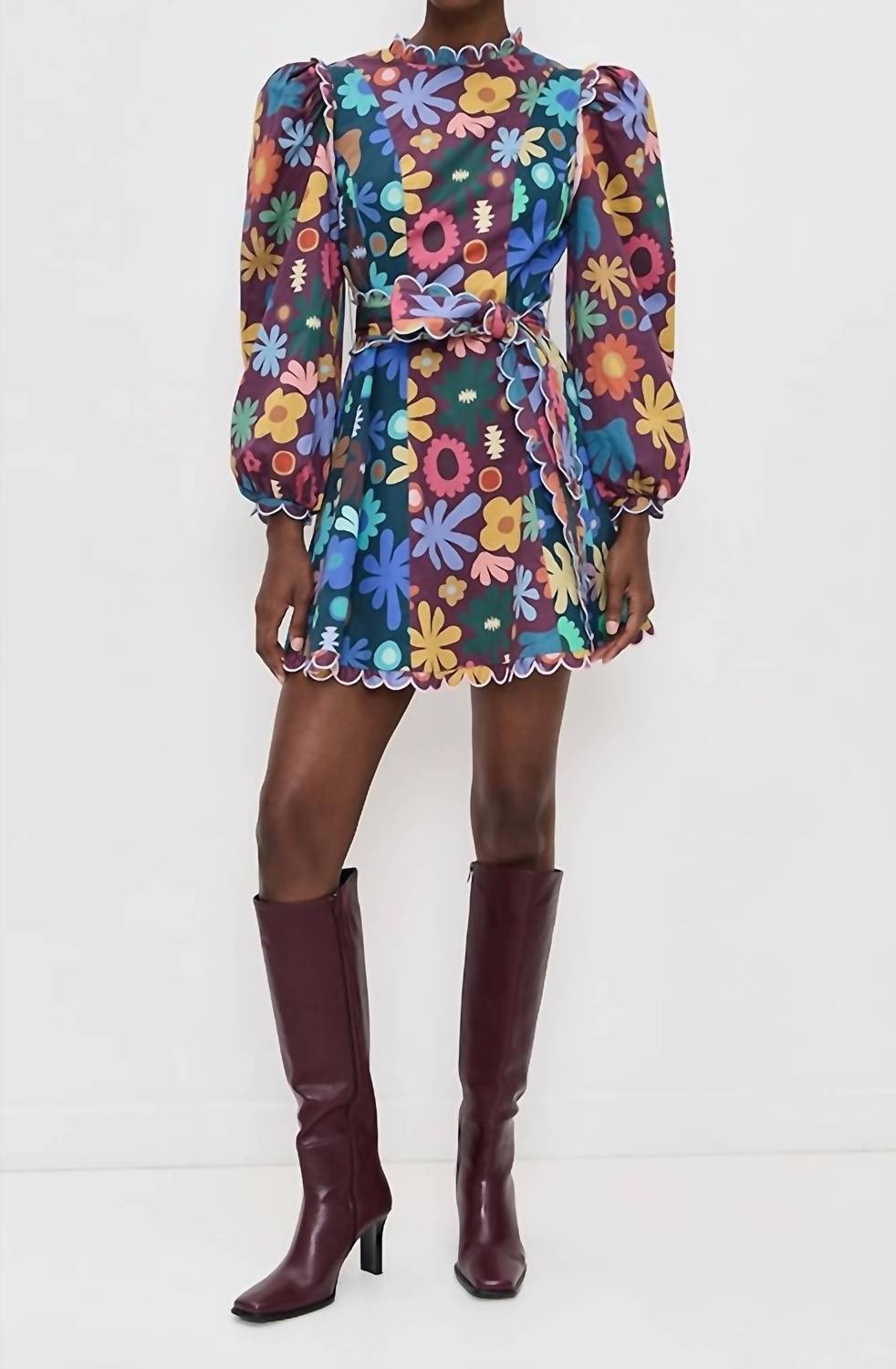 Celia B - Gozo Puff Sleeve Mini Dress