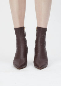 Rag & Bone Women's Mercer Leather Ankle Boots in bordeaux - women's shoe - view 5