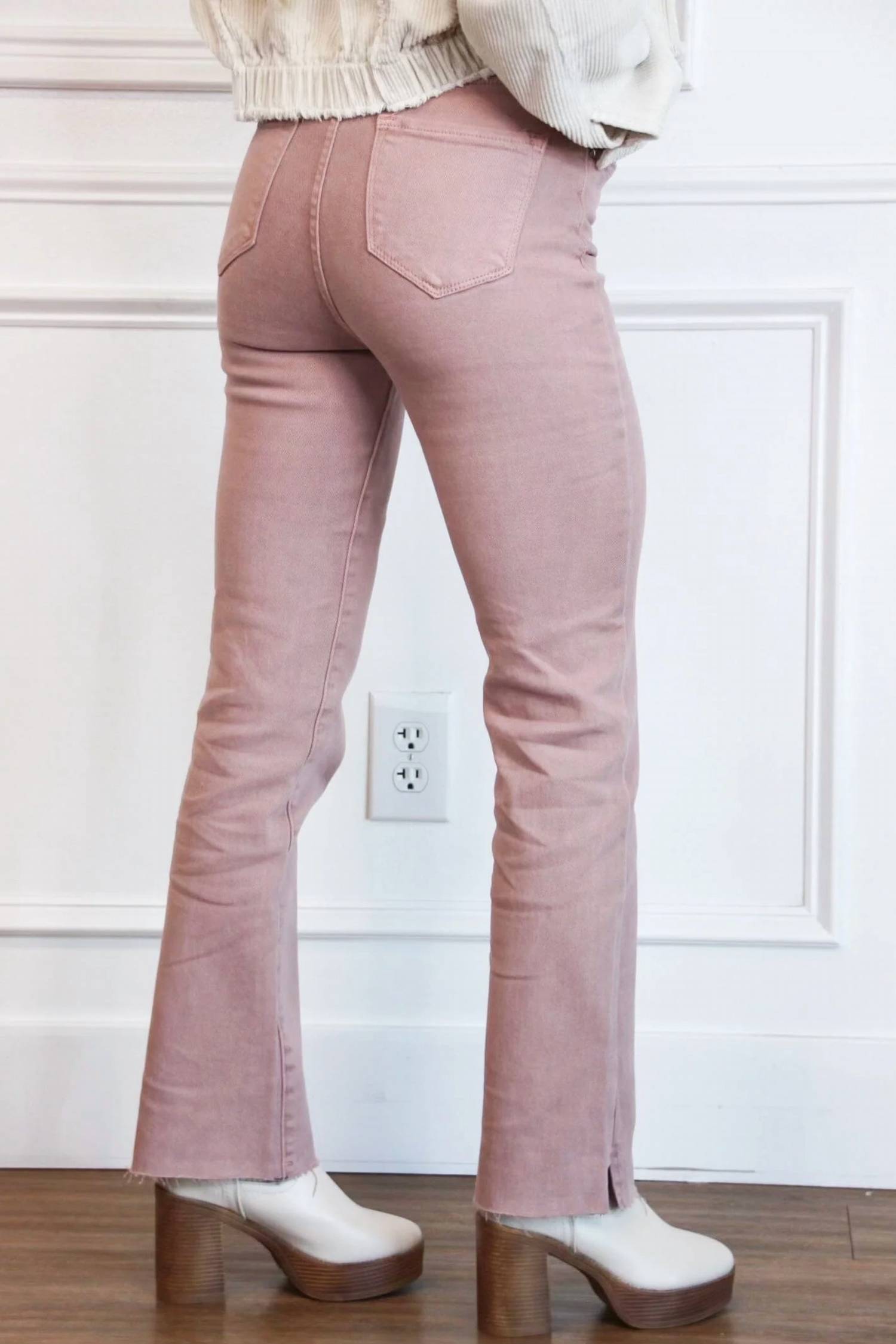 Risen - Lainey High Waisted Tummy Control Straight Leg Jeans