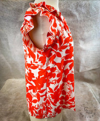 Lily Clothing - Women's Floral Ruffle Sleeve Print Top