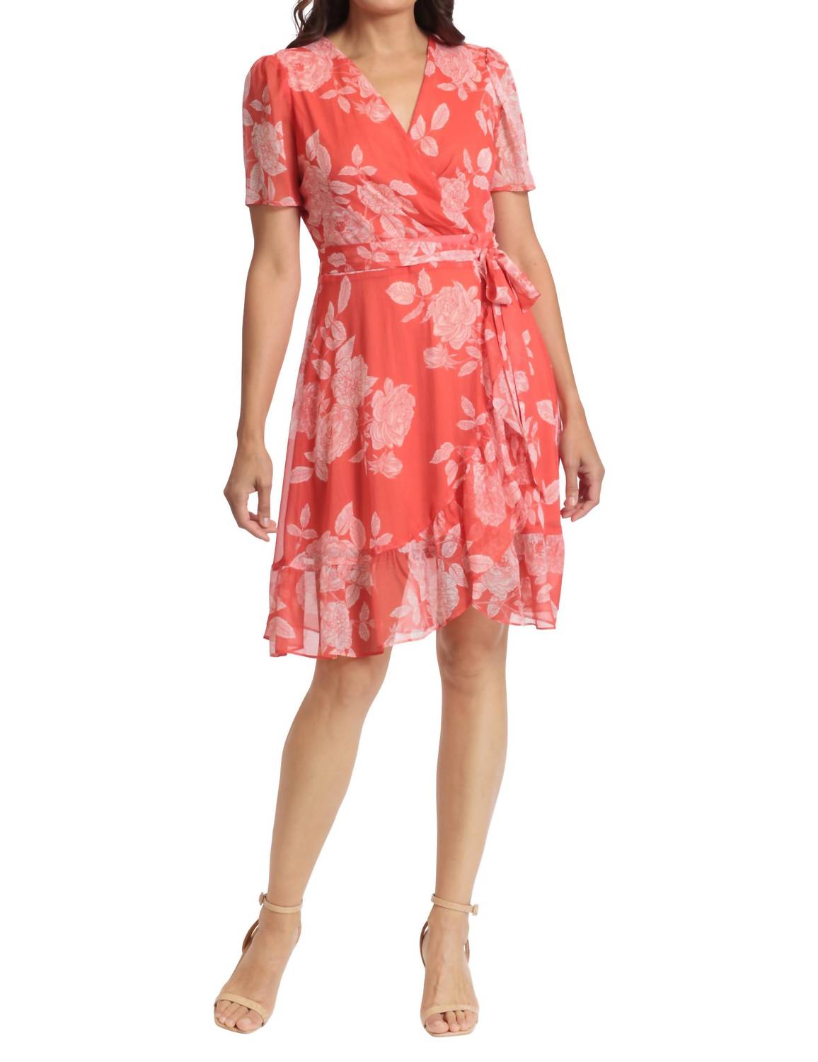 Floral Print Wrap Dress