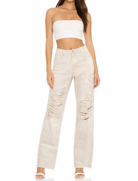 Ser.O.Ya - Distressed Straight-leg Jeans