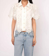 Love The Label - Abigail Eyelet Emboridered Top