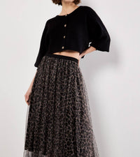 Apricot - Layered Tulle Maxi Skirt