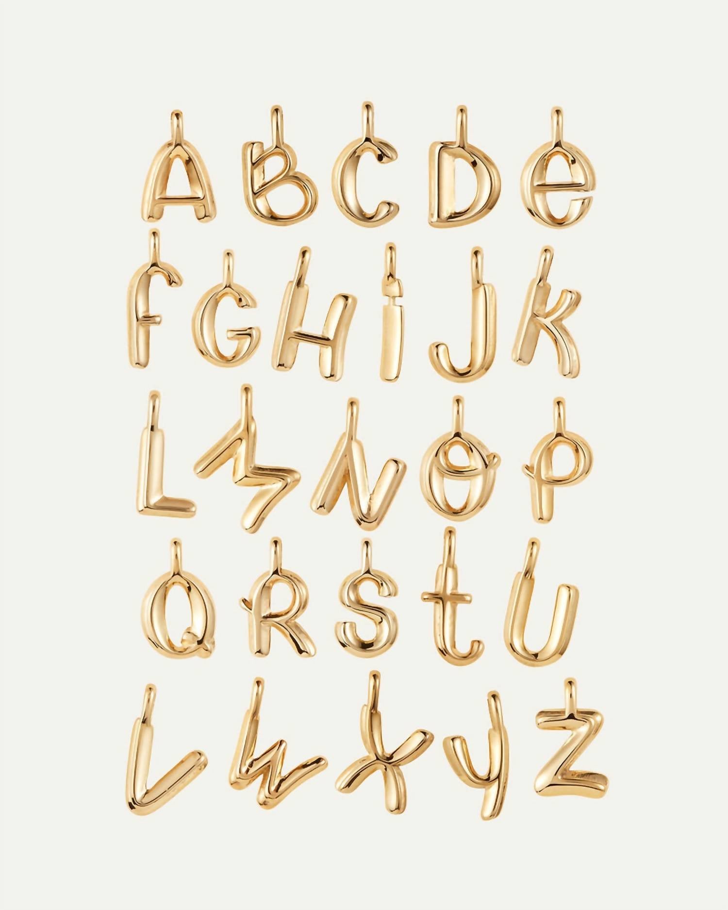 JENNYBIRD Women's Monogram Pendant - Z in gold - women's item - detail view