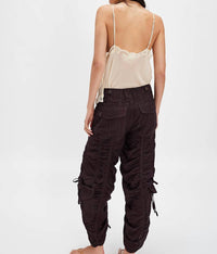Free People - Scorpio Shirred Mid-Rise Cargo Pants