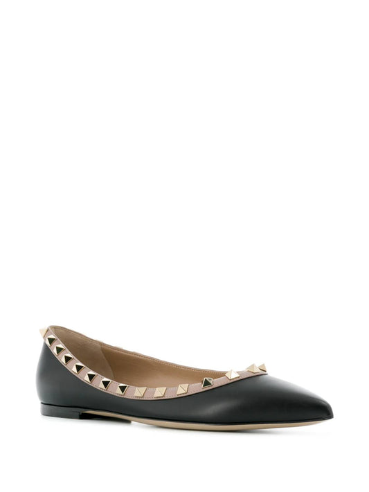 Valentino Garavani - Women's Rockstud Embellished Ballerina Flats