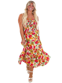 Blu Pepper - Island Bloom Floral Midi Dress