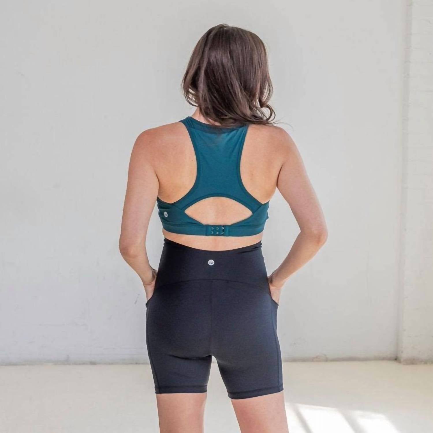 Senita Athletics Maternity Rio Shorts in black - women's shorts - detail view