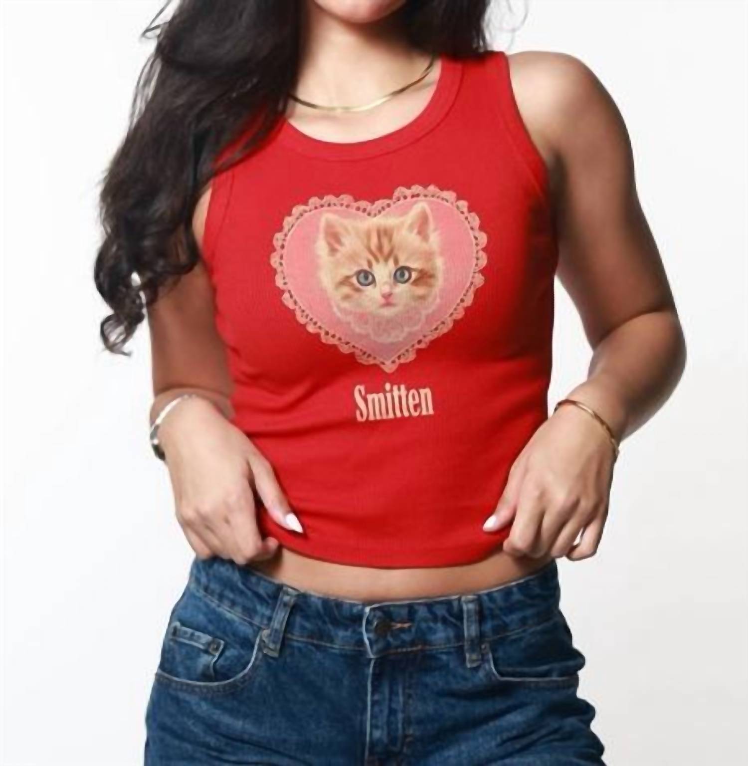 Girl Dangerous - Smitten Ribbed Cropped Tank Top