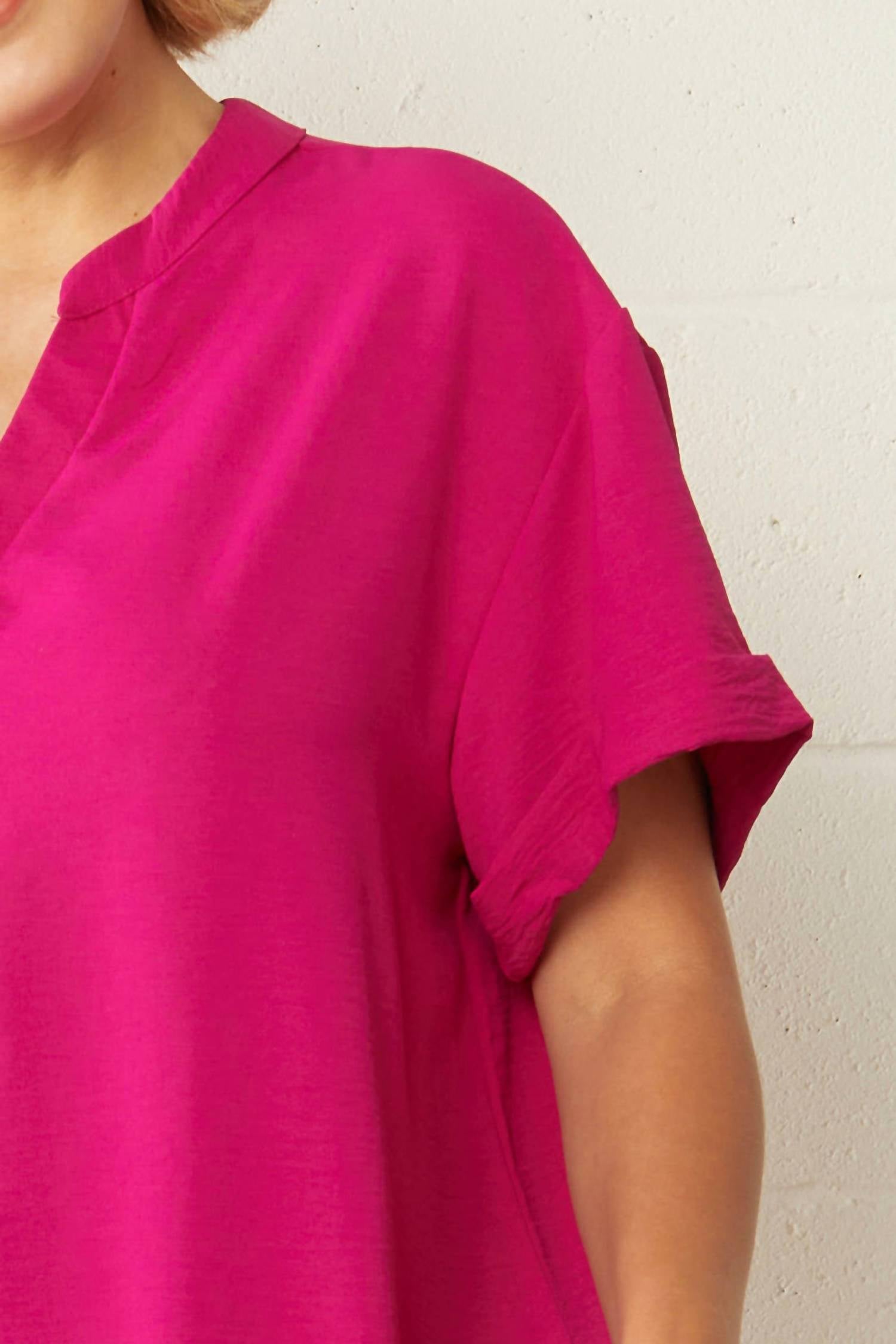 Entro - Textured Placket Top