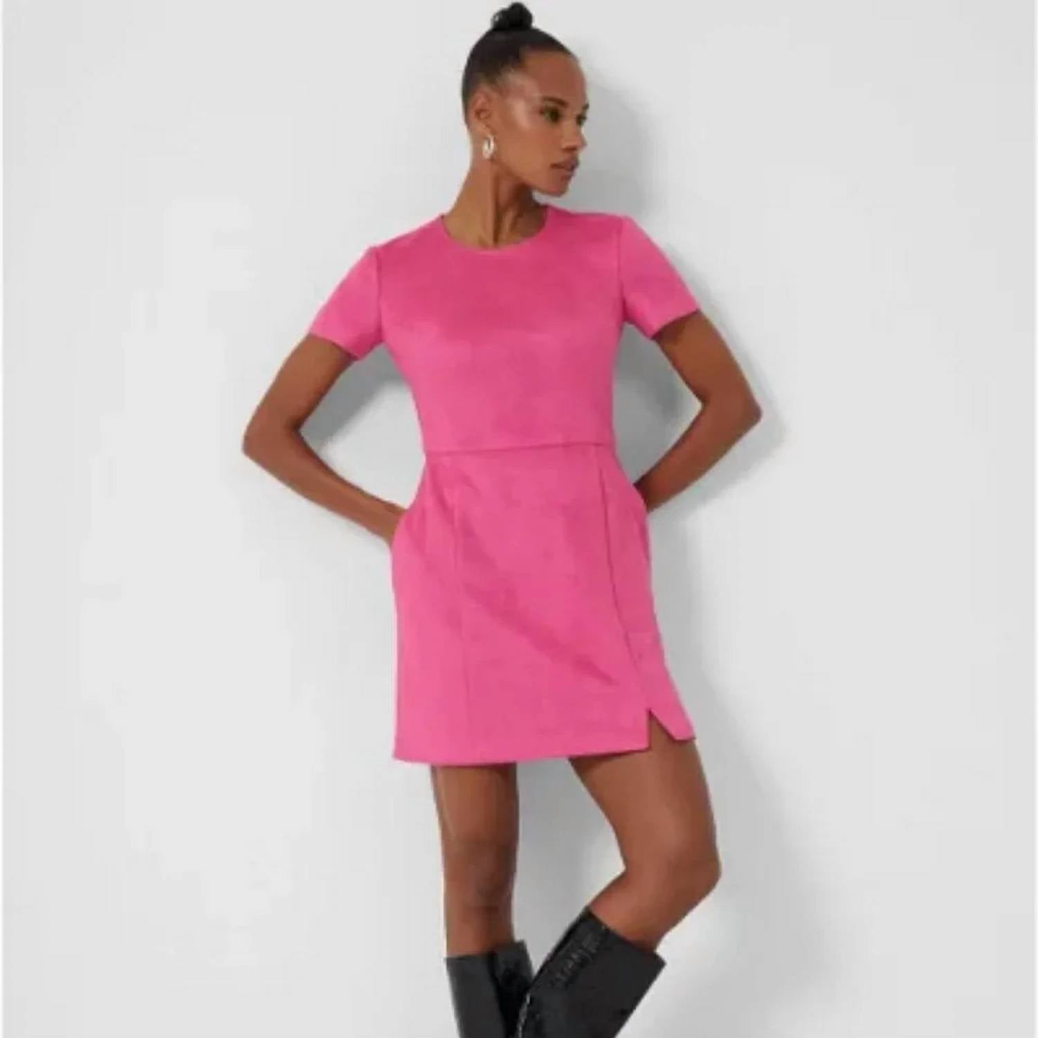 French Connection - Patty Drape Short Sleeve Dress