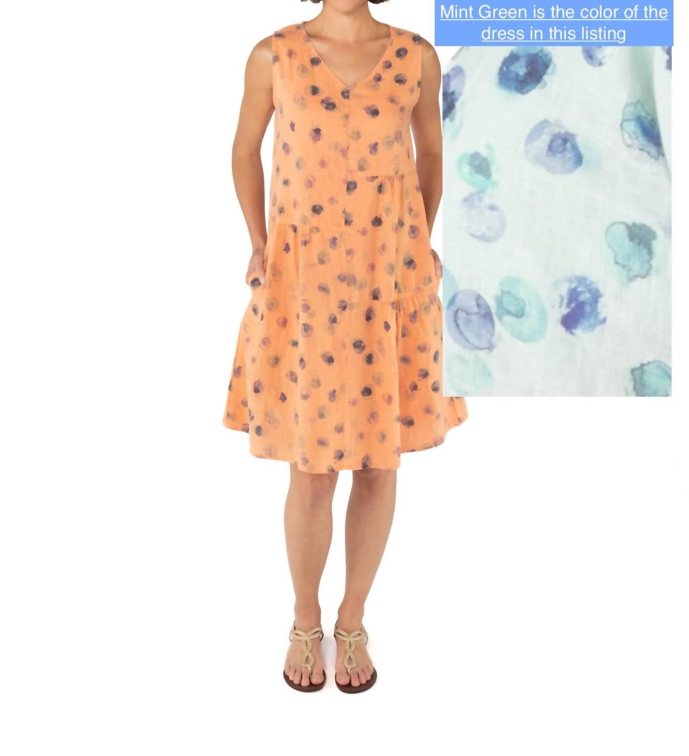 Cut Loose - Ink Spot Linen PATCH DRESS