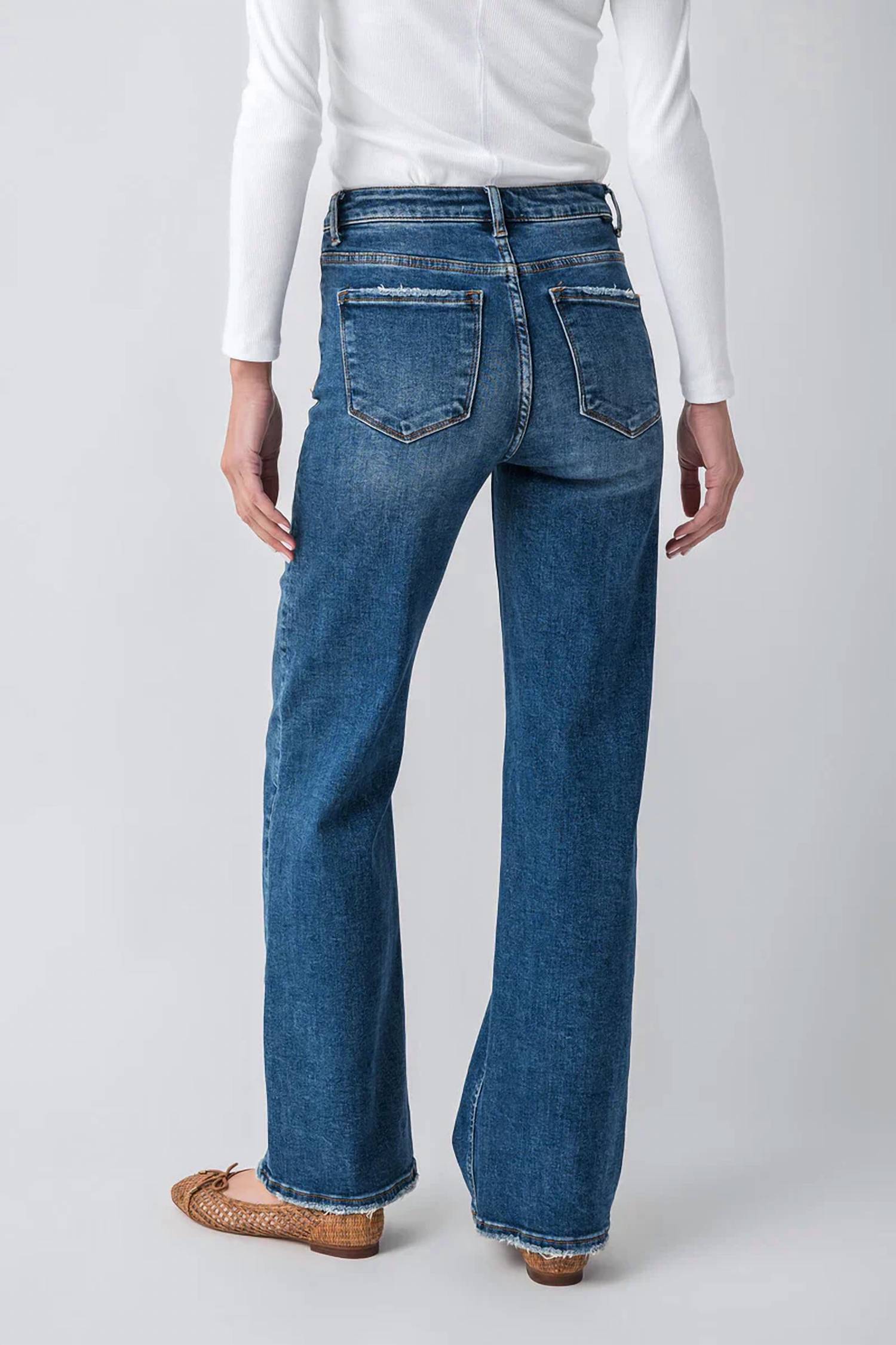 Risen - High Rise Ankle Straight With Tummy Control Jeans