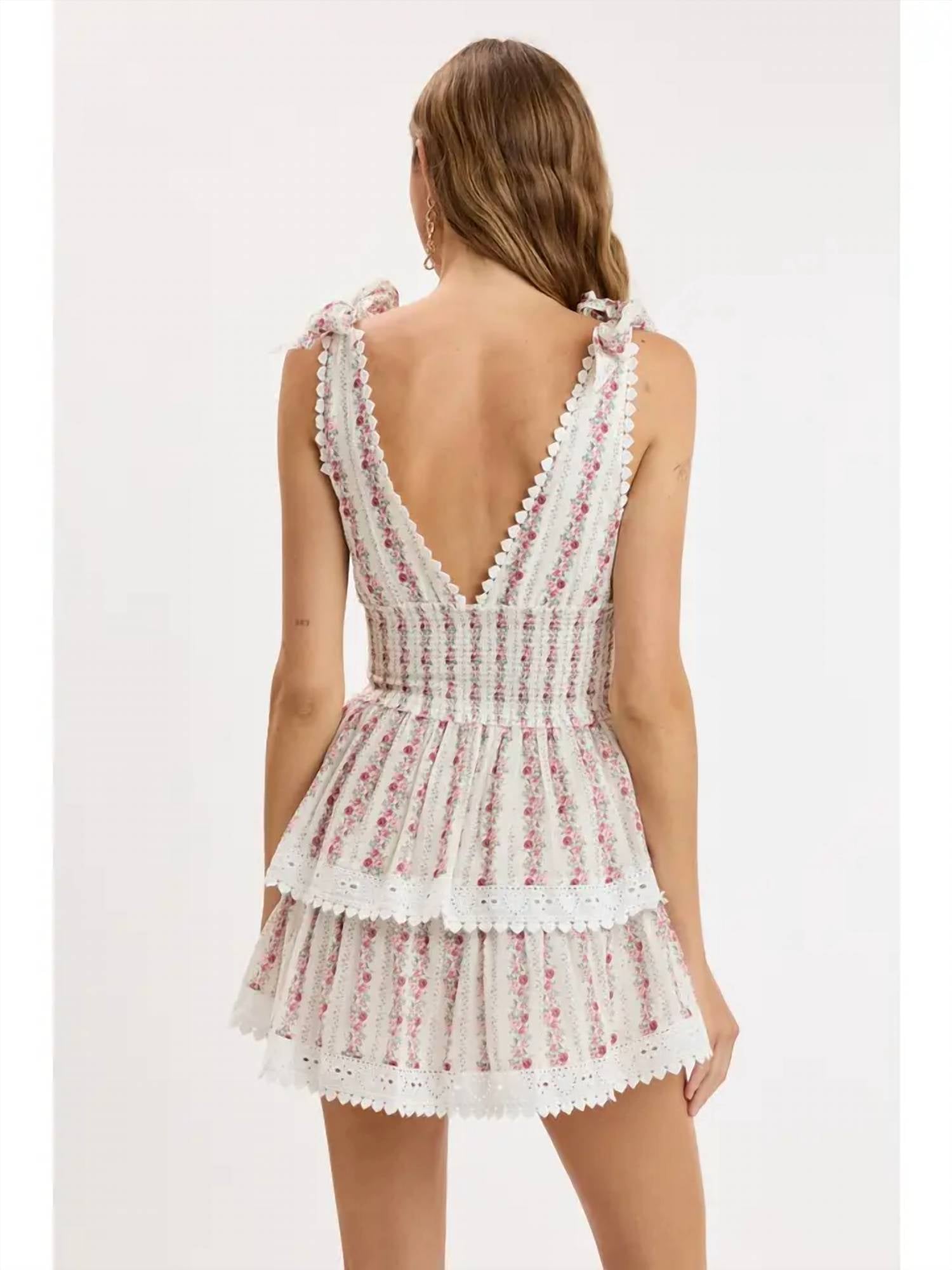 Stm - Floral Layered Mini Dress
