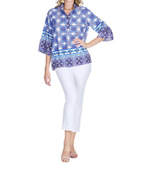 Jade Melody Tam - Quarter Sleeves Placket Tunic