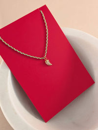 Tai Jewelry - Women's Braided Horn Charm Necklace