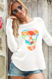 Wooden Ships - Rainbow Skull Crewneck Sweater