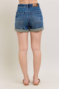Judy Blue - High Waist Cuff Jogger Short