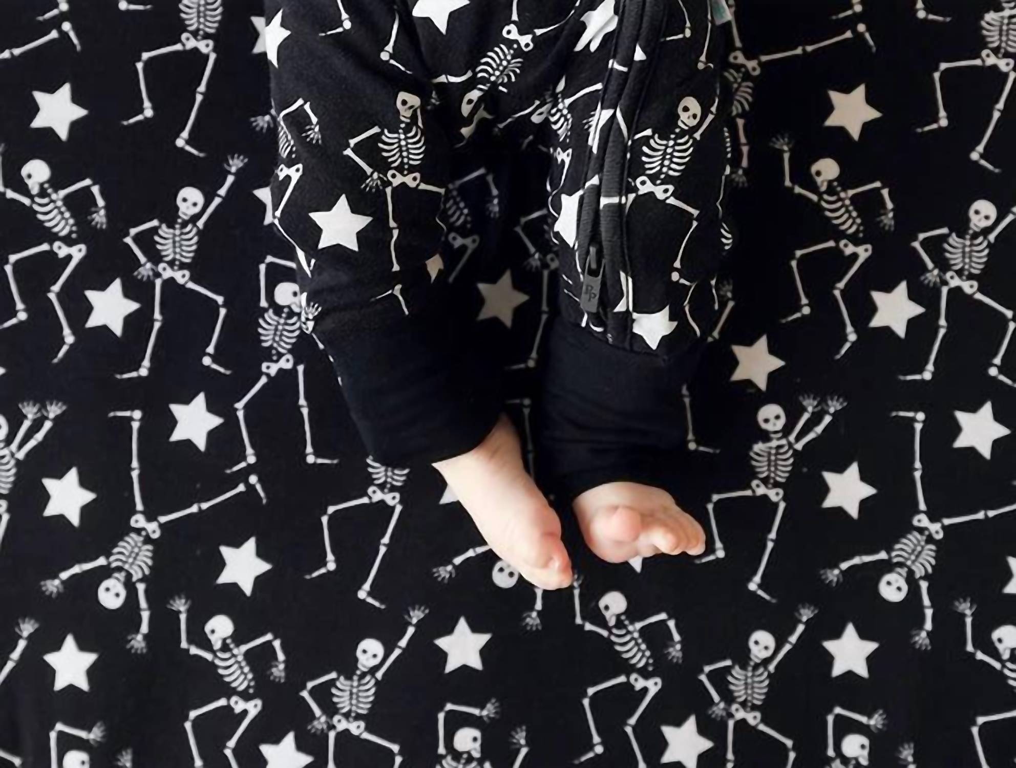 Posh Peanut - Baby Boys Funny Bones Glow In The Dark Convertible One Piece