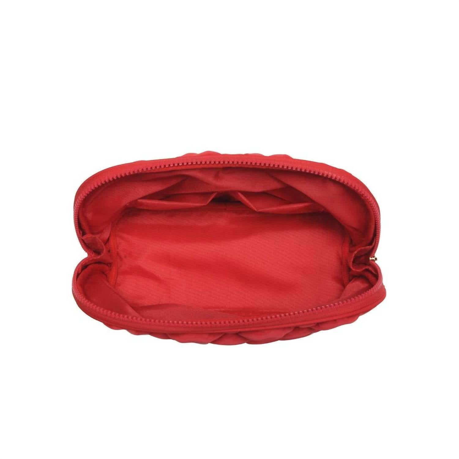 Urban Expressions - Women's Cloud Kiss Quilted Puffer Nylon Cosmetic Dome Pouch