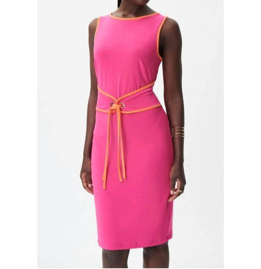 Joseph Ribkoff - sleeveless dress with belt