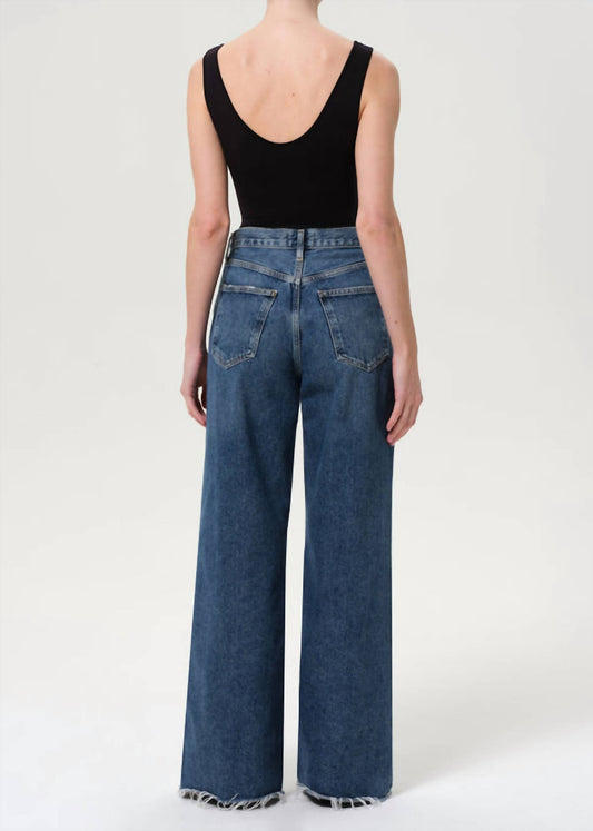Agolde - Dame High Rise Wide Leg Cut Hem Jean