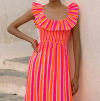 Pink City Prints - Neon Sunset Susie Midi.dress