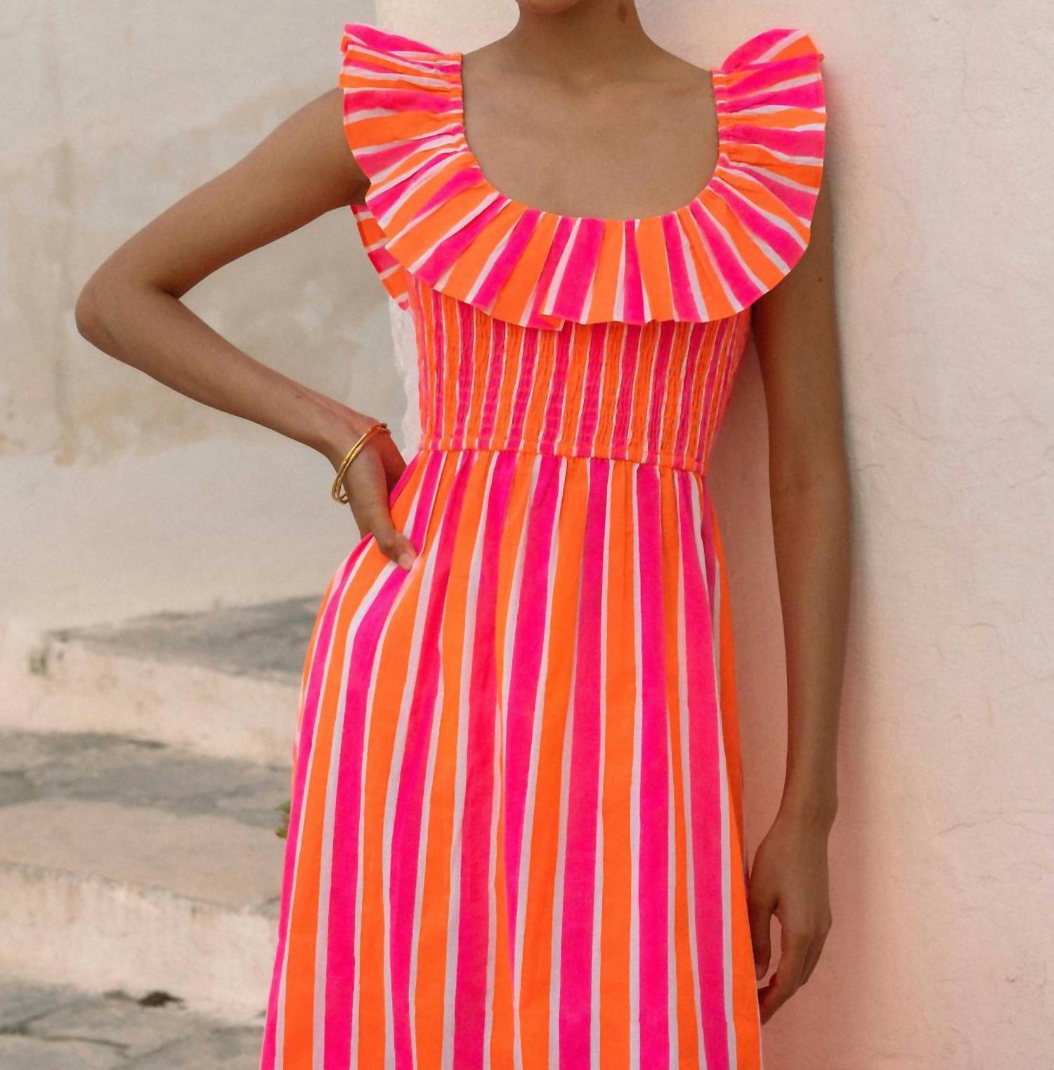 Pink City Prints - Neon Sunset Susie Midi.dress