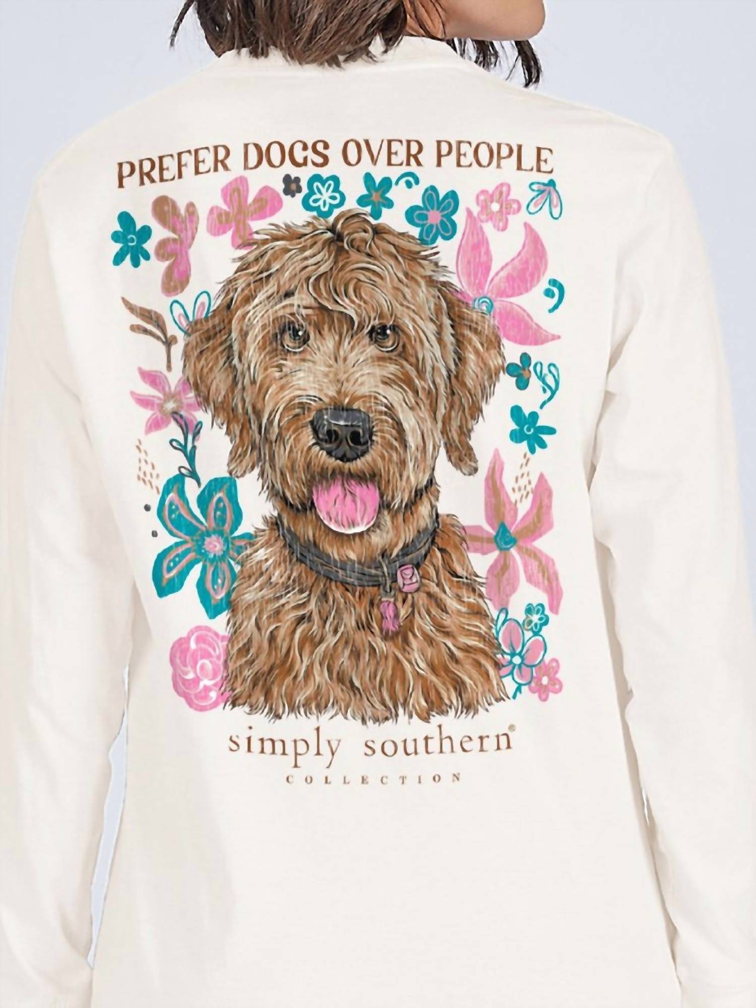 Simply Southern - Youth Dog People Linen Long Sleeve Shirt