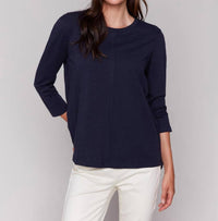 Charlie B - Organic Cotton Slub 3/4 Sleeve Top