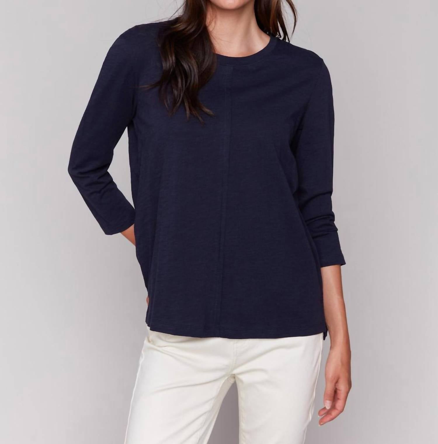 Charlie B - Organic Cotton Slub 3/4 Sleeve Top